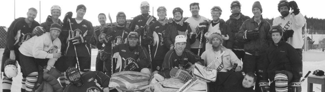 Original hockey team at Buck’s T-4 Lodge